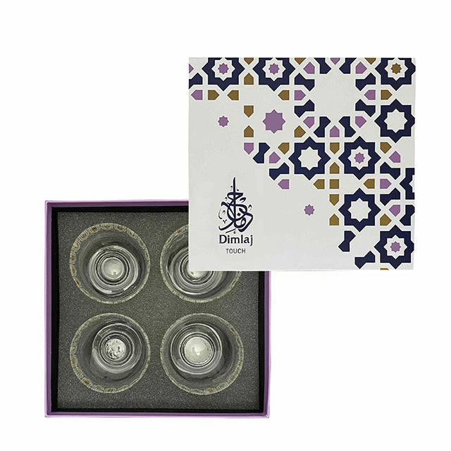 Dimlaj Touch Basalt Set of 4 Pcs Ice Cream Cups Gold - Premium Ice Cream Cups from Dimlaj Touch - Just $79.99! 