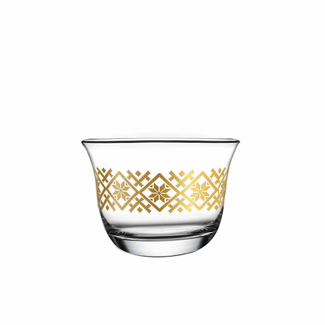 Dimlaj Touch Heritage Set of 12 Pcs Cawa Cups Gold - Premium Cawa Cups from Heritage By Dimlaj - Just $135! 