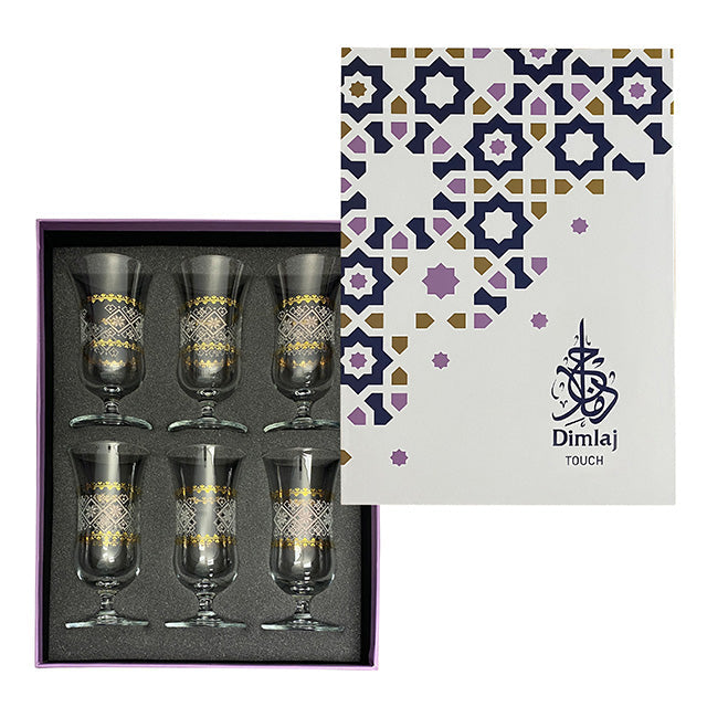 Dimlaj Touch Heritage Set of 6 Pcs Stemwares Gold - Premium Goblets from Heritage By Dimlaj - Just $200! 