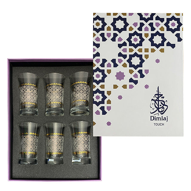 Dimlaj Touch Heritage Set of 6 Pcs Long Tumblers Gold - Premium Tumblers from Heritage By Dimlaj - Just $200! 