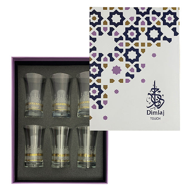 Dimlaj Touch Le Voile Set of 6 Pcs Long Tumblers Gold - Premium Tumblers from Dimlaj Touch - Just $135! 