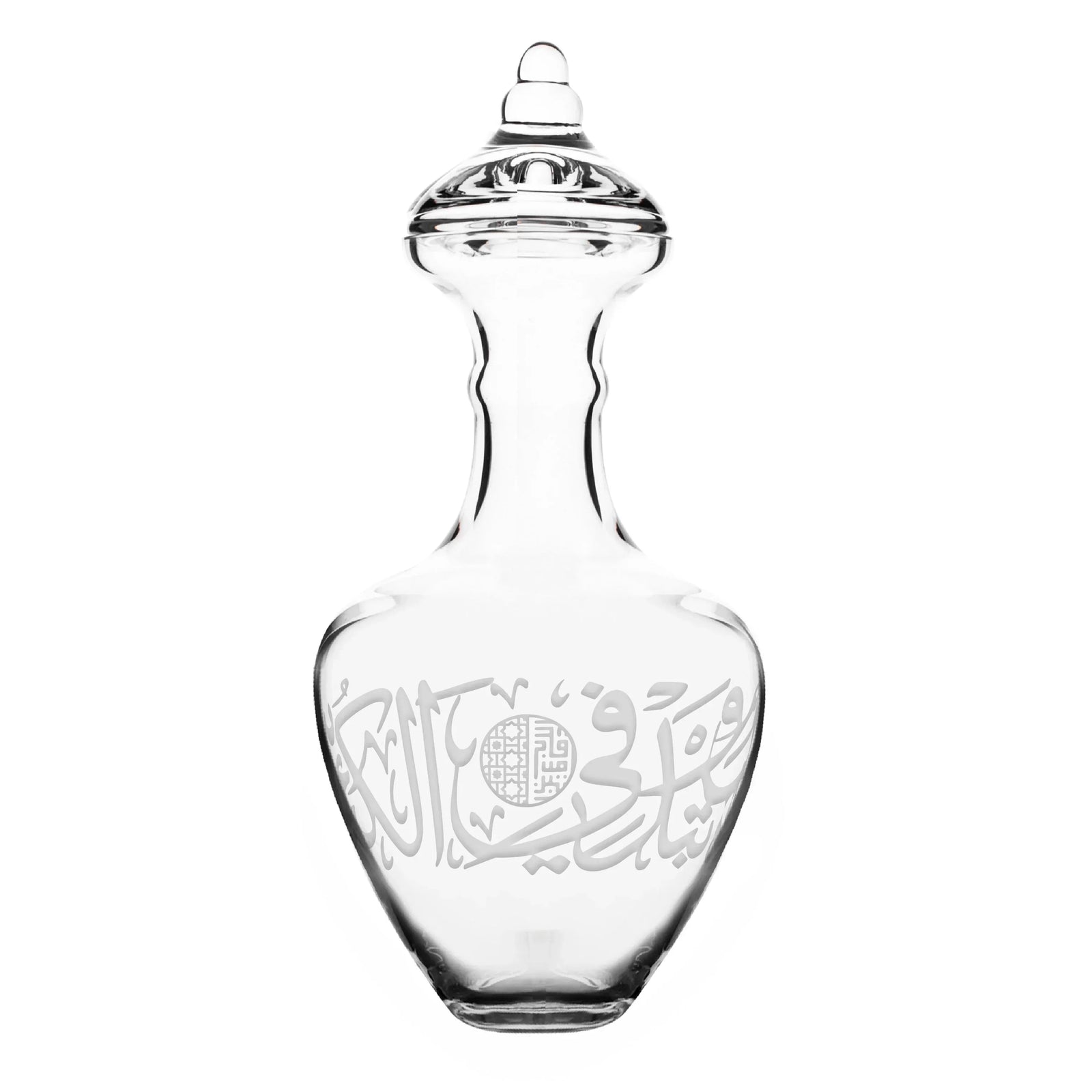 Dimlaj Thuluth Crystal Carafe with Lid (Engraved) - Premium Jugs from Thuluth By Dimlaj - Just $420! 