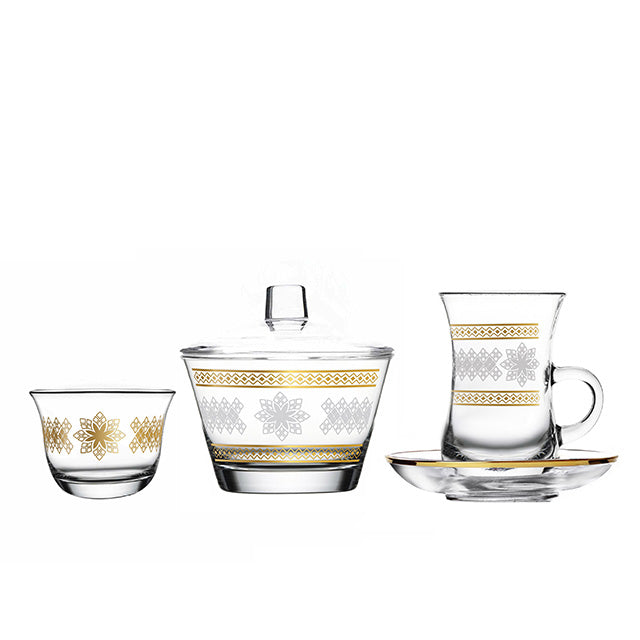 Dimlaj Touch Essence Set of 20 Pcs Assorted Drinkware Gold - Premium Special Sets from Essence By Dimlaj - Just $175! 
