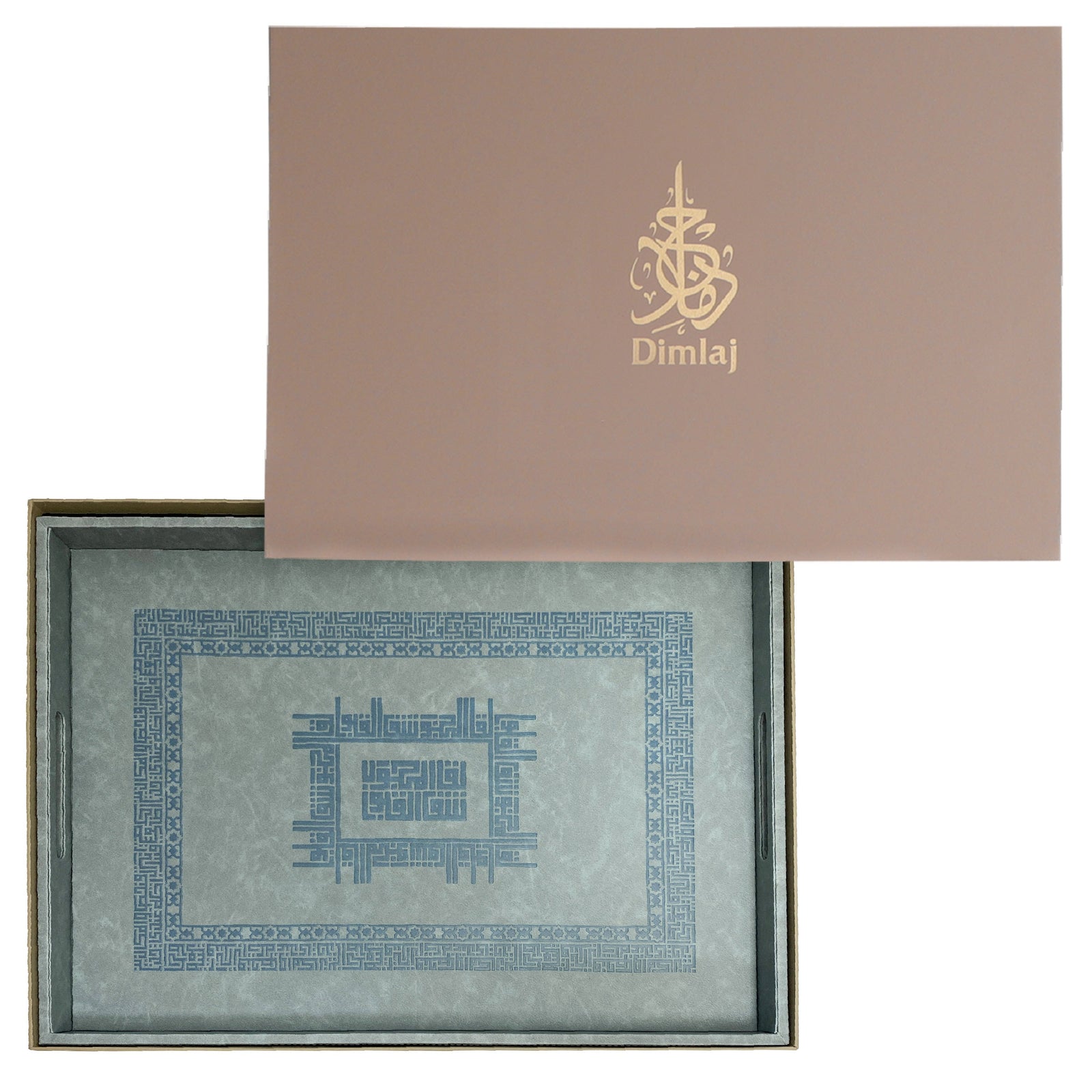 Dimlaj Shafa Large Serving Tray (Silver Blue) - Premium Tray from Shafa By Dimlaj - Just $370! 