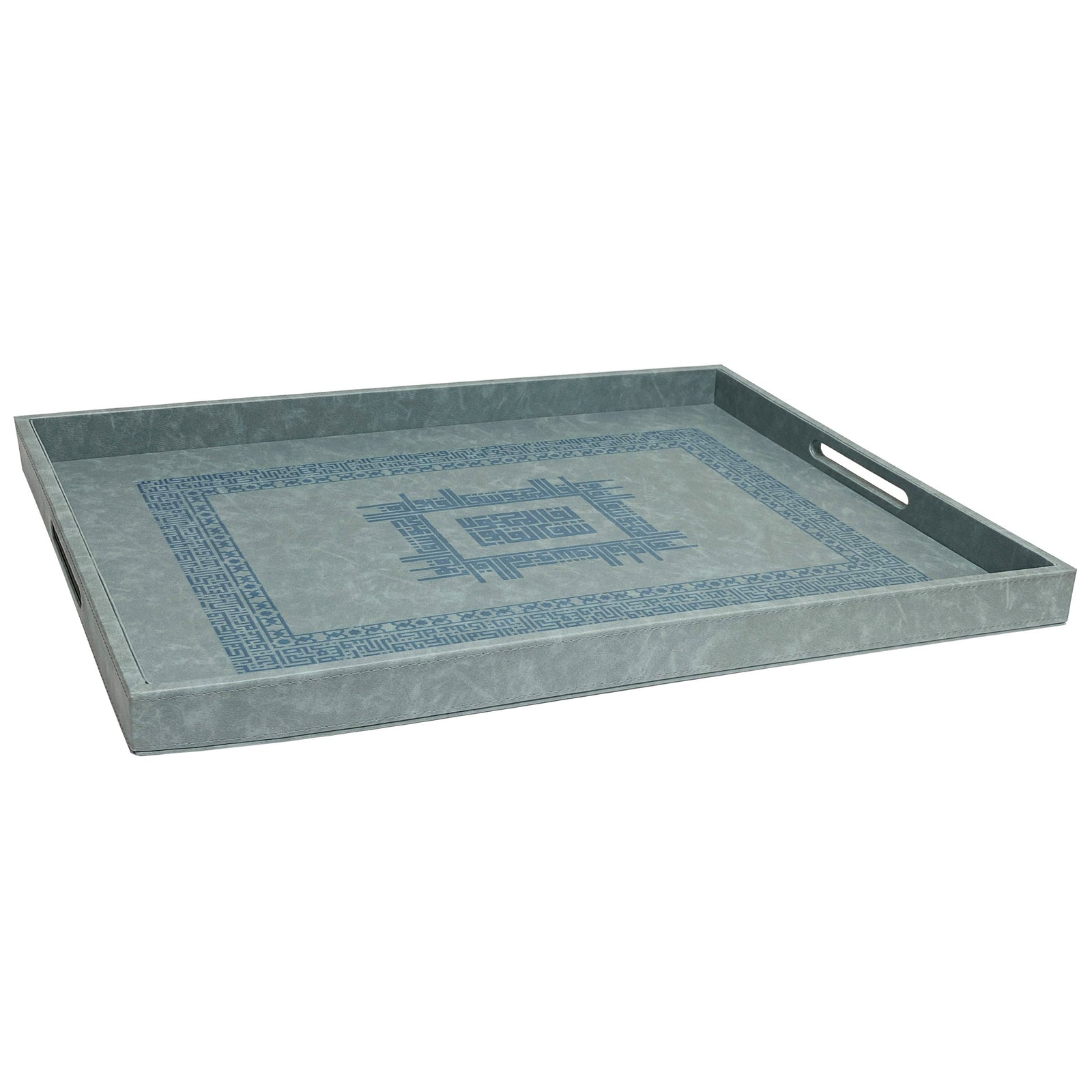 Dimlaj Shafa Large Serving Tray (Silver Blue) - Premium Tray from Shafa By Dimlaj - Just $370! 