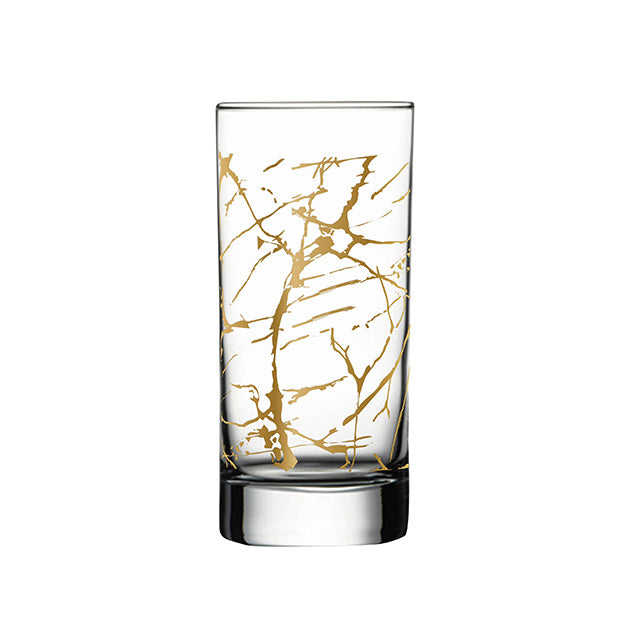 Dimlaj Touch Quartz Set of 6 Pcs Long Tumblers Gold - Premium Tumblers from Dimlaj Touch - Just $135! 