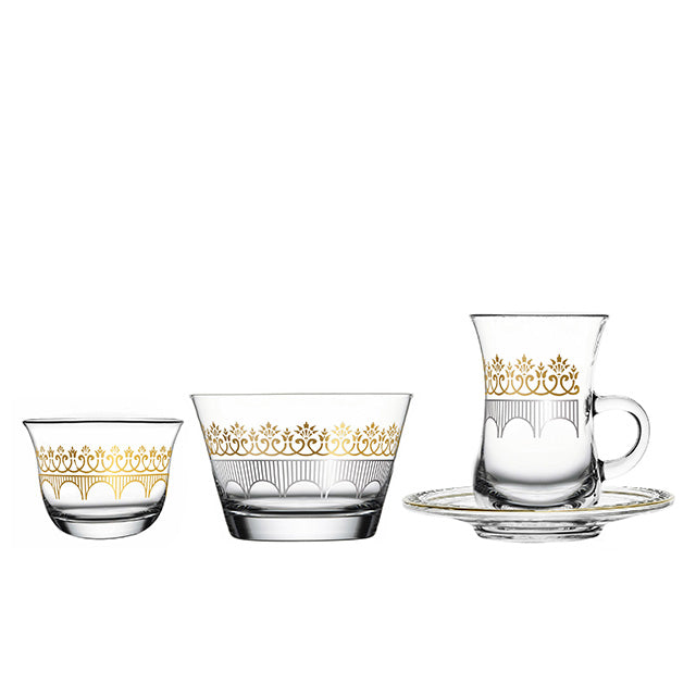 Dimlaj Touch Grace 19 pcs Assorted Drinkware Gift Set (GOLD) - Premium Gift Set from Dimlaj Touch - Just $175! 