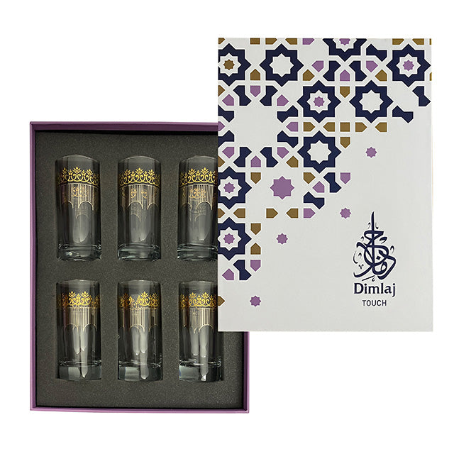Dimlaj Touch Grace Set of 6 Pcs Long Tumblers Gold - Premium Tumblers from Dimlaj Touch - Just $135! 