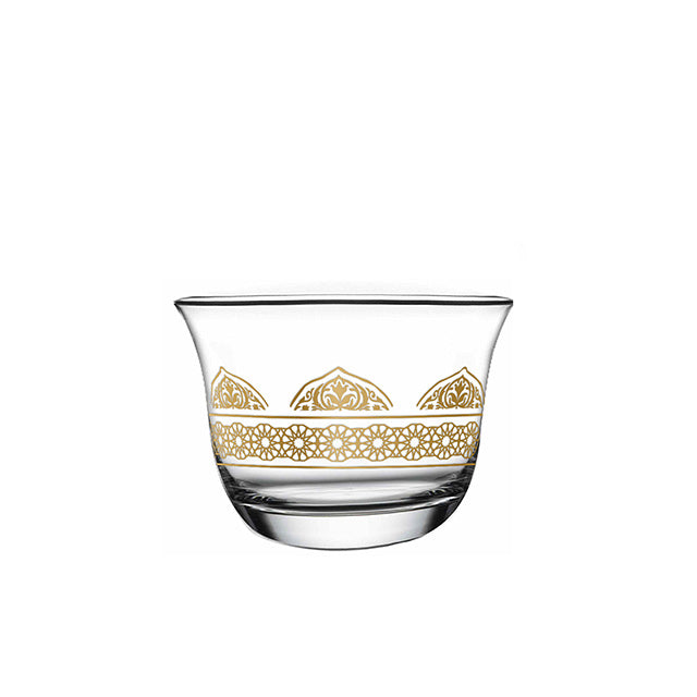 Dimlaj Touch Qasr Set of 12 Pcs Cawa Cups Gold - Premium Cawa Cups from Qasr By Dimlaj - Just $135! 