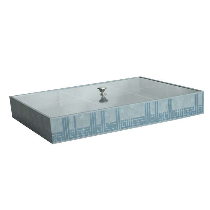 Dimlaj Shafa Large Dessert box (Silver Blue) - Premium Table Accessories from Shafa By Dimlaj - Just $370! 