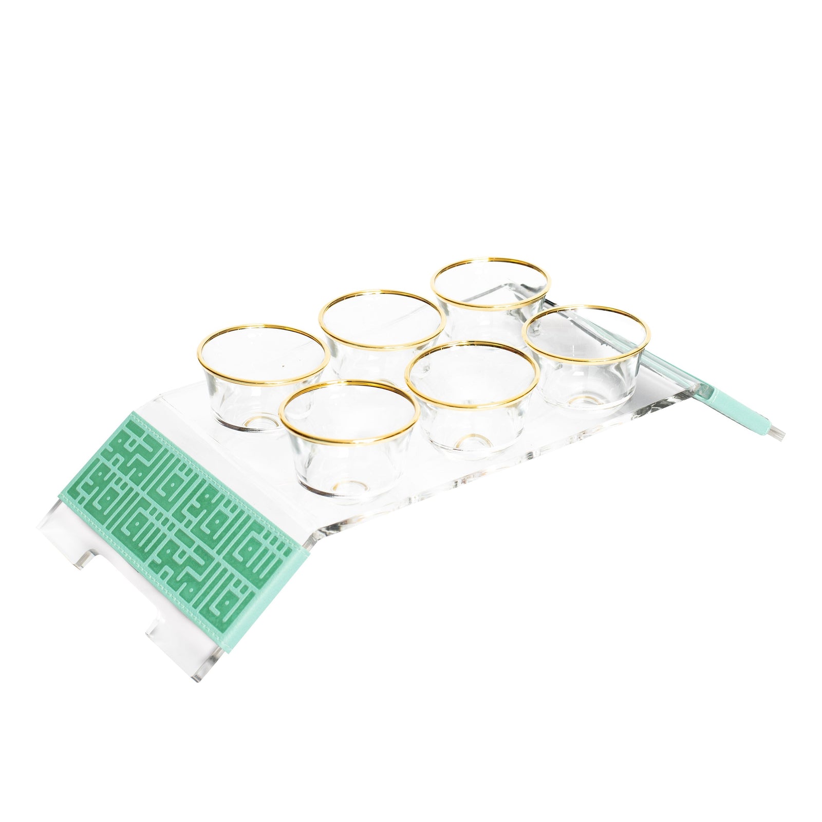 Dimlaj Shafa Acrylic Coffee stand & Cawa Cups (Monte) - Premium Table Accessories from Shafa By Dimlaj - Just $235! 