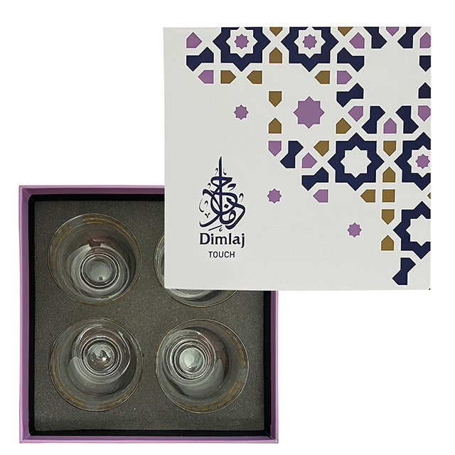 Dimlaj Touch Azha Set of  4 Pcs Ice Cream Cups Gold - Premium Ice Cream Cups from Azha By Dimlaj Touch - Just $79.99! 