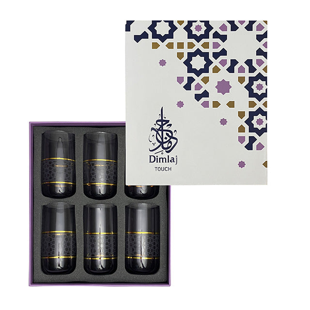 Dimlaj Touch Azha Set of 6 Pcs Long Tumblers Gold - Premium Tumblers from Azha By Dimlaj Touch - Just $135! 