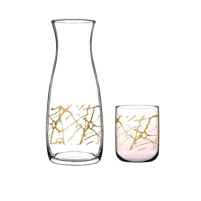 Dimlaj Touch Quartz Set of 5 Pcs Jug & Tumblers - Premium Tumblers from Dimlaj Touch - Just $175! 