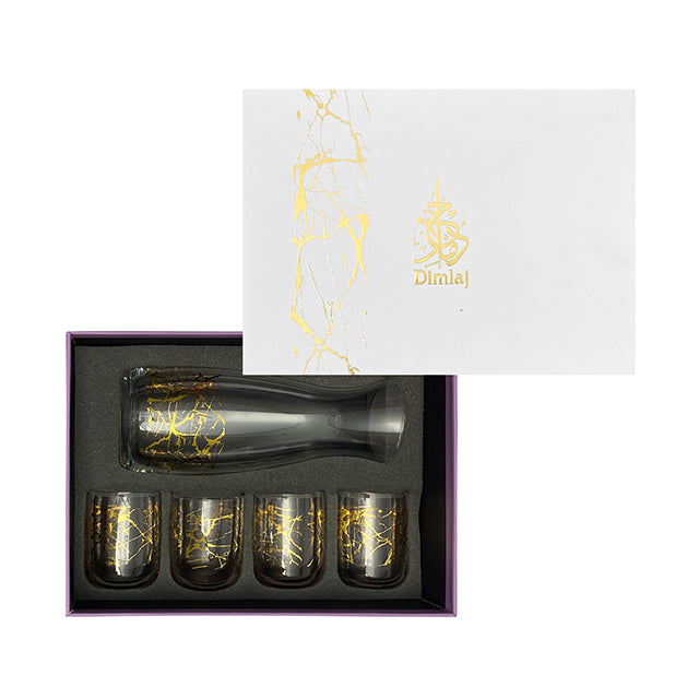 Dimlaj Touch Quartz Set of 5 Pcs Jug & Tumblers - Premium Tumblers from Dimlaj Touch - Just $175! 