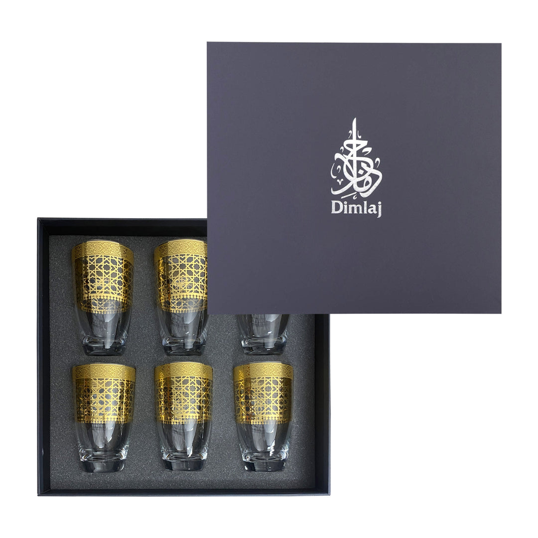 Dimlaj Cordoba Set of 6 Pcs Tumblers (Gold) - Premium Tumblers from Cordoba By Dimlaj - Just $315! 