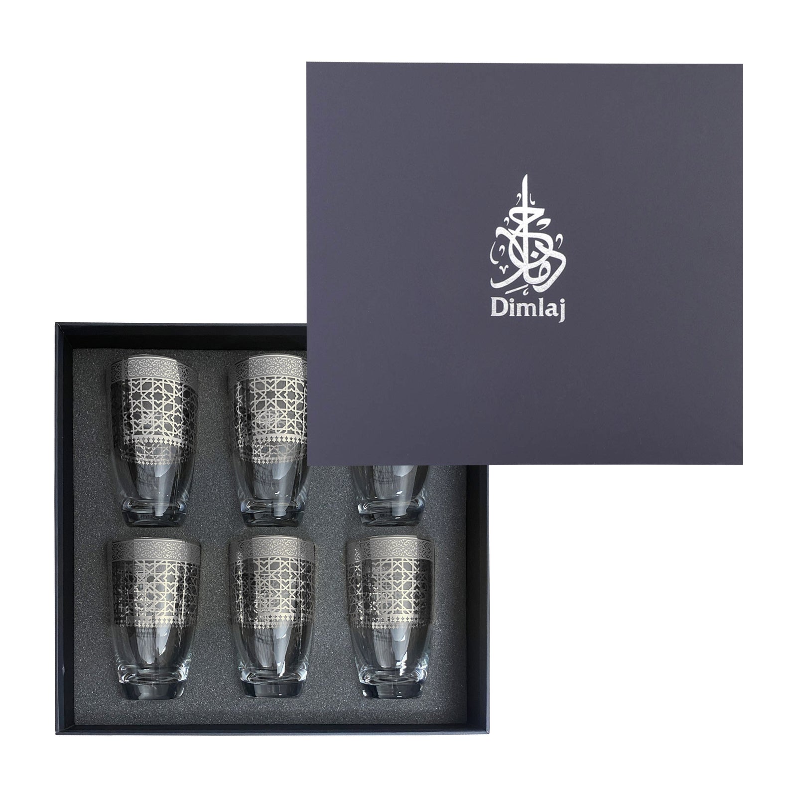 Dimlaj Cordoba Set of 6 Pcs Tumblers (Platinum) - Premium Tumblers from Cordoba By Dimlaj - Just $370! 