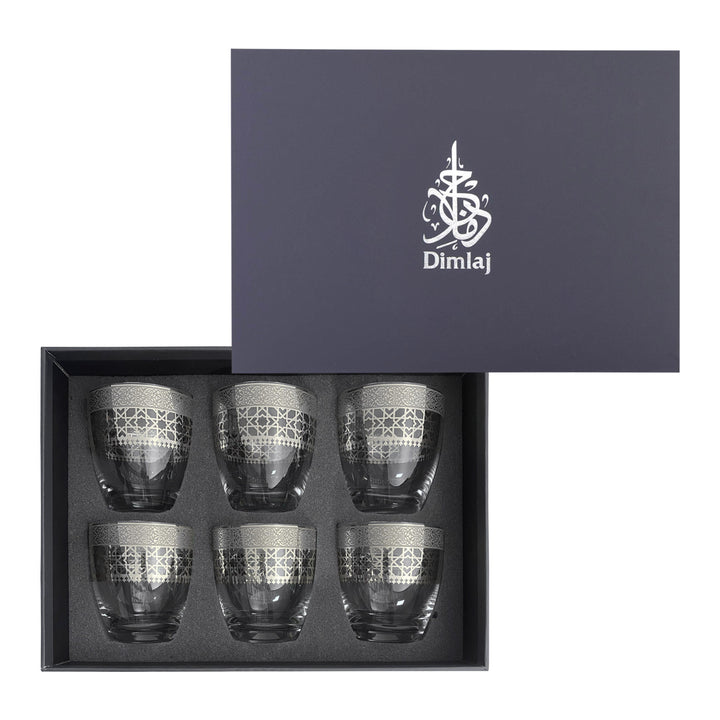 Dimlaj Cordoba Set of 6 Pcs Short Tumblers (Platinum) - Premium Short Tumblers from Cordoba By Dimlaj - Just $370! 