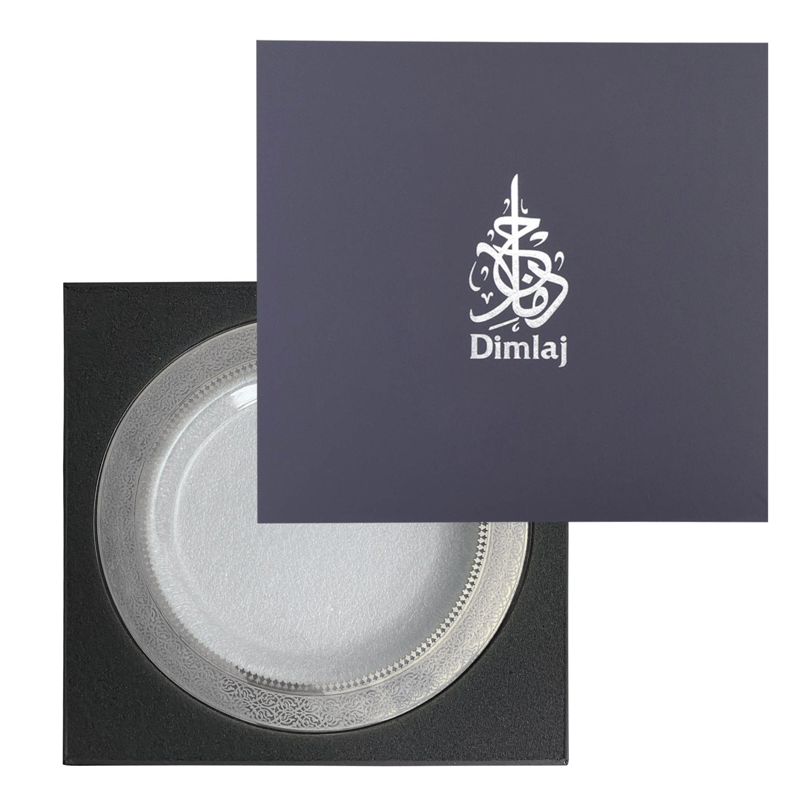 Dimlaj Cordoba Set of 6 Pcs Glass Plates (Platinum) - Premium Platters from Cordoba By Dimlaj - Just $500! 