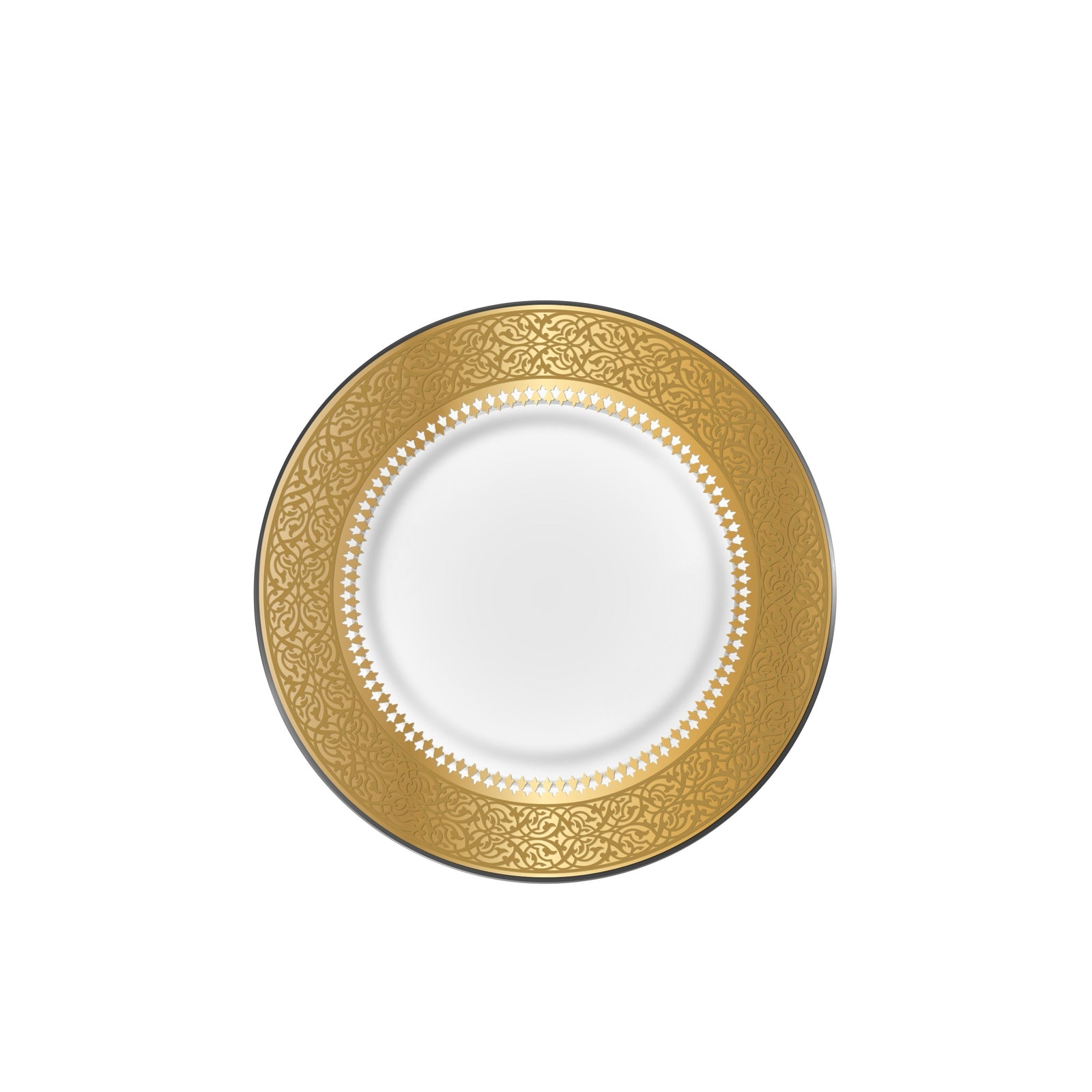 Dimlaj Cordoba Set of 6 Pcs Glass Plates (Gold) - Premium Platters from Cordoba By Dimlaj - Just $370! 
