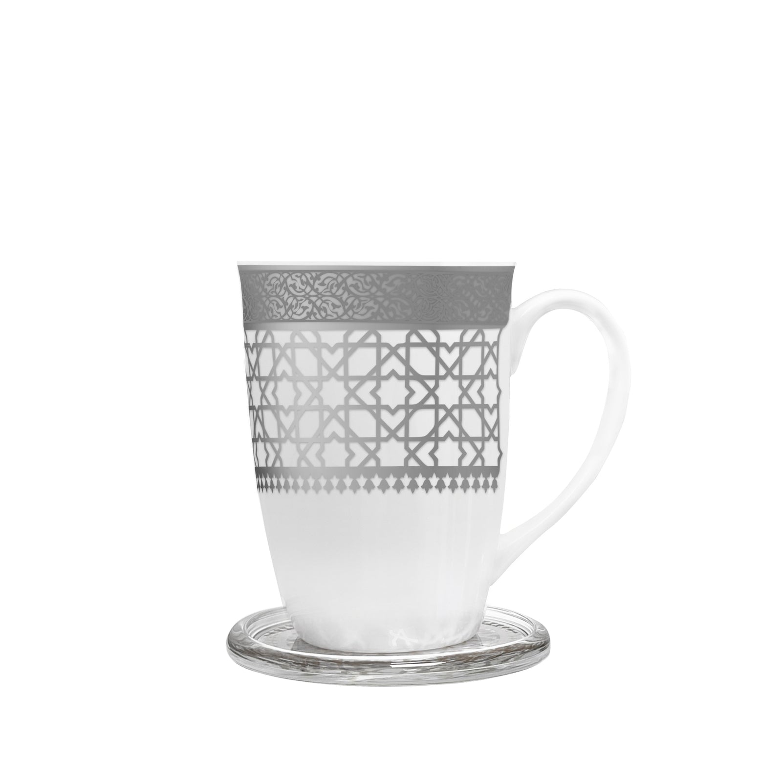 Dimlaj Cordoba Set of 4 Pcs Mugs & Covers (Platinum) - Premium Mugs from Cordoba By Dimlaj - Just $210! 