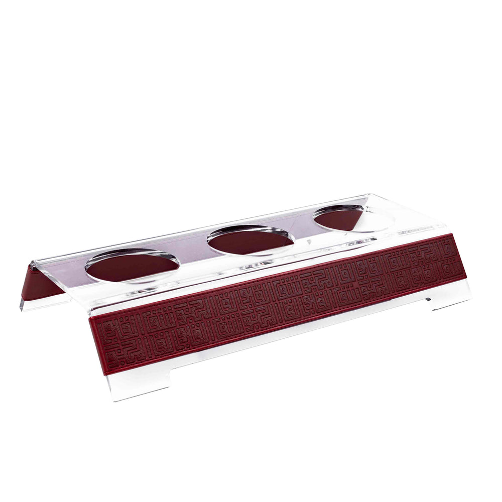 Dimlaj Shafa Acrylic Serving Stand & Bowls (Maroon) - Premium Table Accessories from Shafa By Dimlaj - Just $235! 