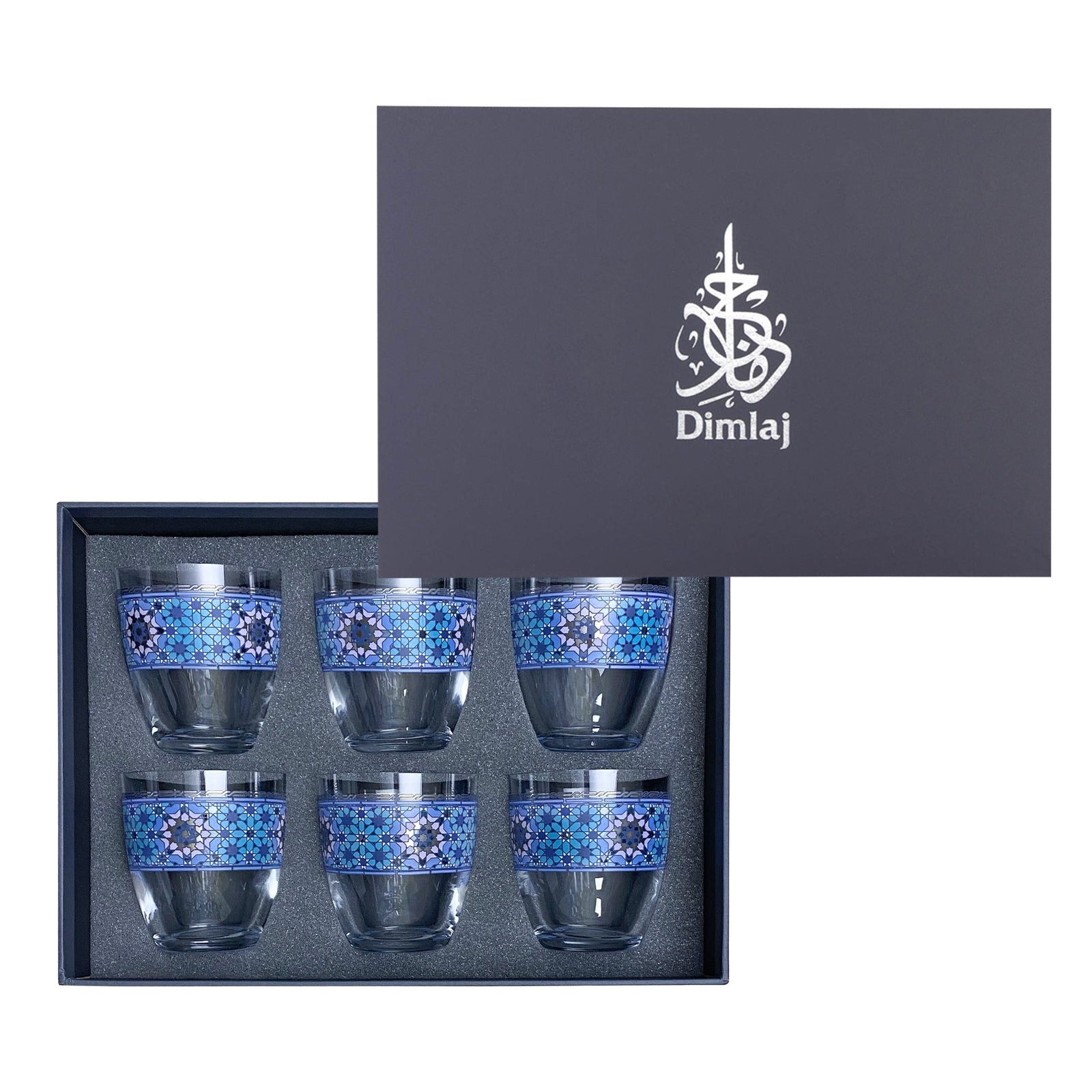 Dimlaj Melange Set of 6 Pcs Crystal Tumblers (Platinum) - Premium Short Tumblers from Melange By Dimlaj - Just $315! 