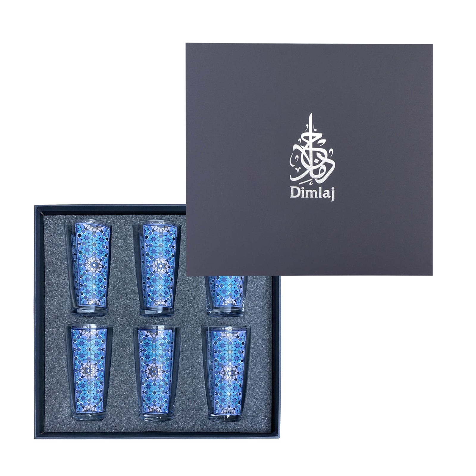 Dimlaj Melange Set of 6 Pcs Glass Tumblers (Platinum) - Premium Tumblers from Melange By Dimlaj - Just $315! 