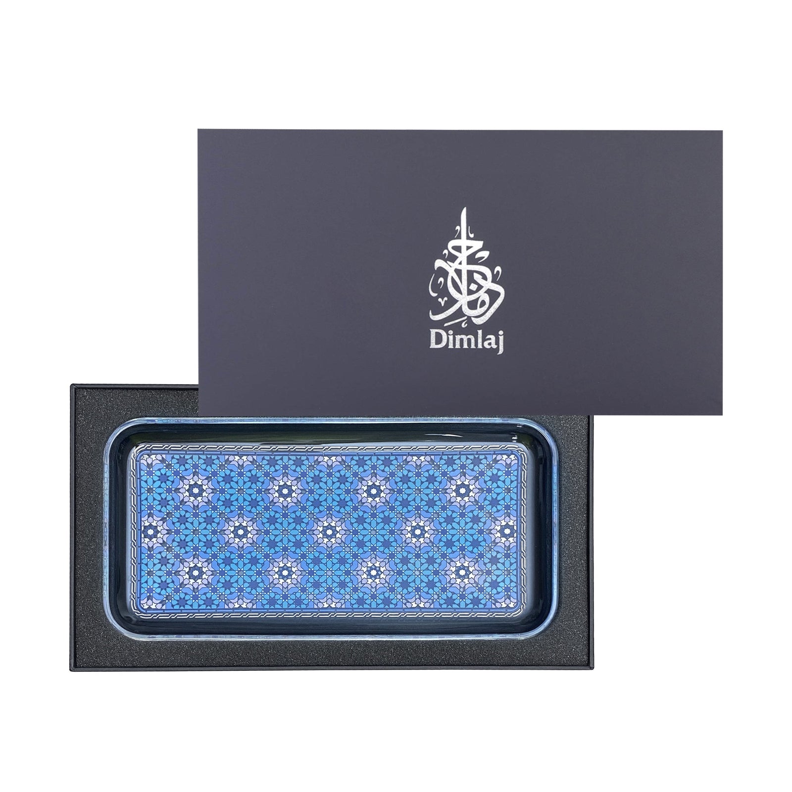 Dimlaj Melange Glass Plate (Platinum) - Premium Platters from Melange By Dimlaj - Just $265! 