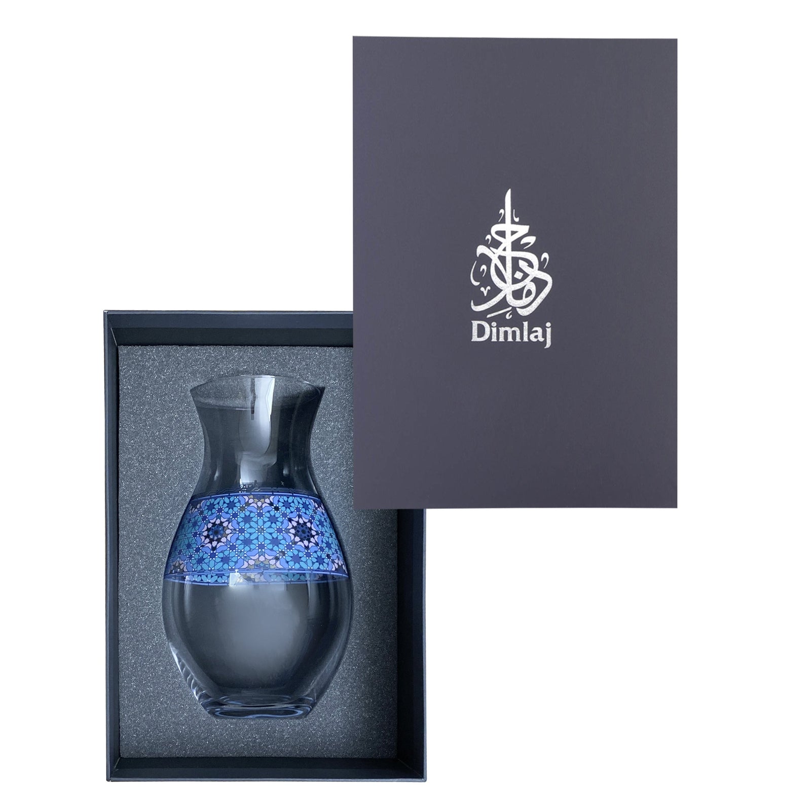 Dimlaj Melange Glass Vase (Platinum) - Premium Vases from Melange By Dimlaj - Just $265! 