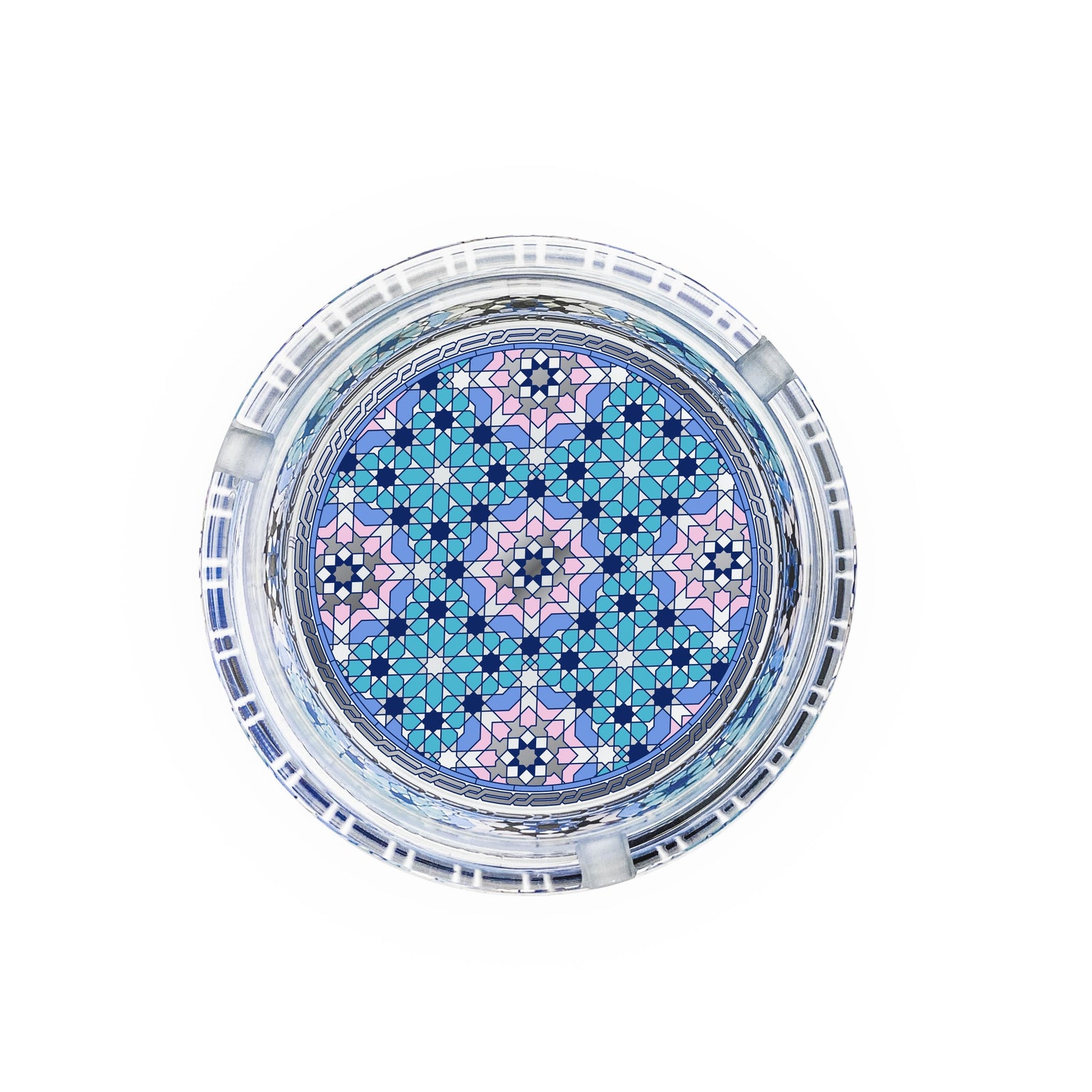 Dimlaj Melange Glass Ashtray (Platinum) - Premium Ashtrays from Melange By Dimlaj - Just $200! 