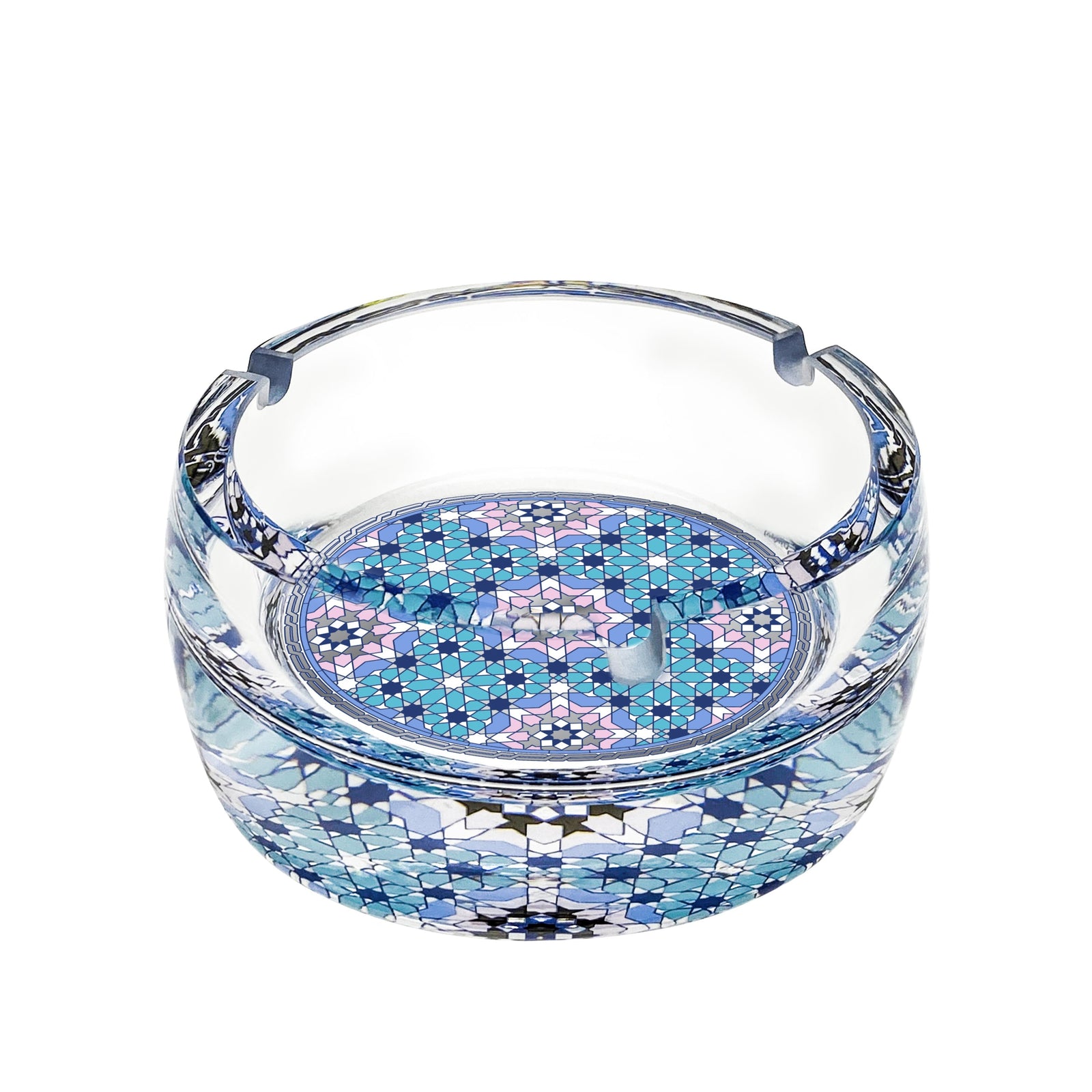 Dimlaj Melange Glass Ashtray (Platinum) - Premium Ashtrays from Melange By Dimlaj - Just $200! 