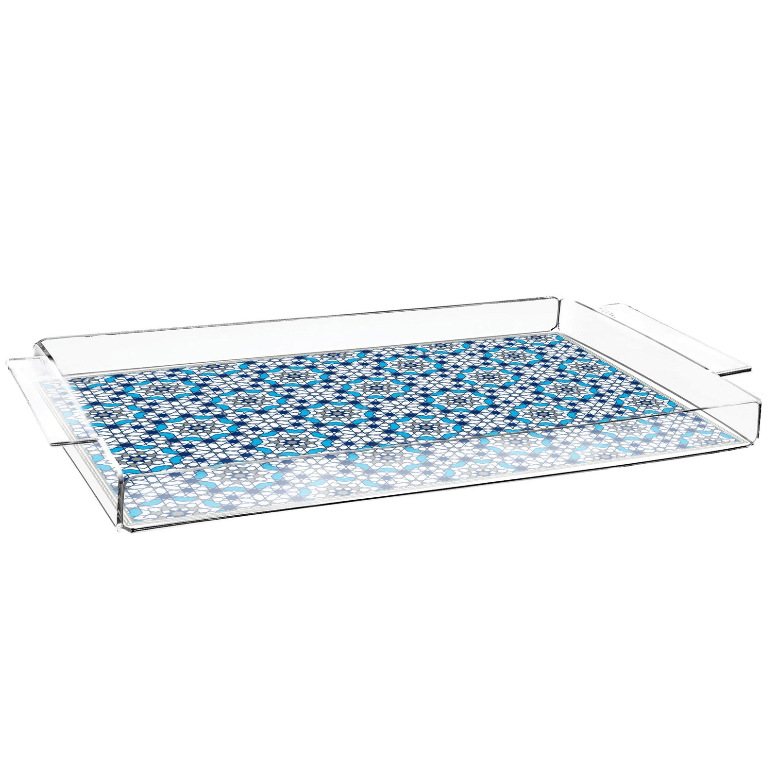 Dimlaj Melange Acrylic Large Serving Tray (Platinum) - Premium Table Accessories from Melange By Dimlaj - Just $265! 