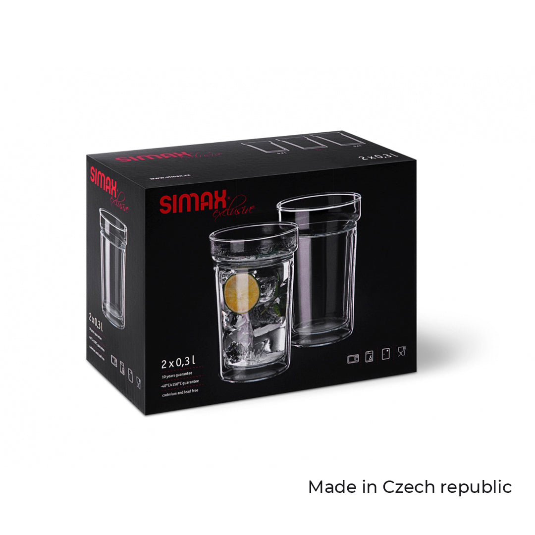 Simax Double Wall Set of 2 Pcs Tumblers 300ml Clear - Premium Tumblers from Simax - Just $45! 