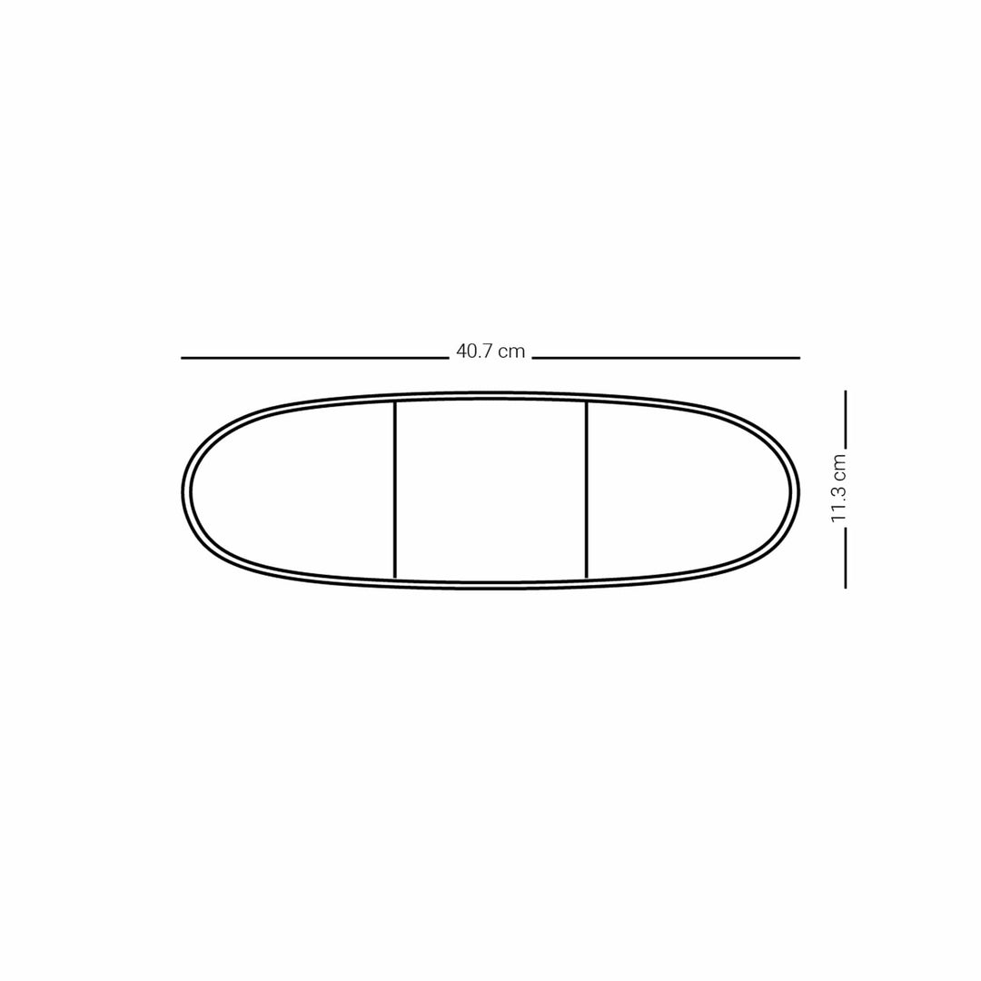 Dimlaj Shafa Large Oval Plate (Silver) - Premium Glass Plates from Shafa By Dimlaj - Just $210! 