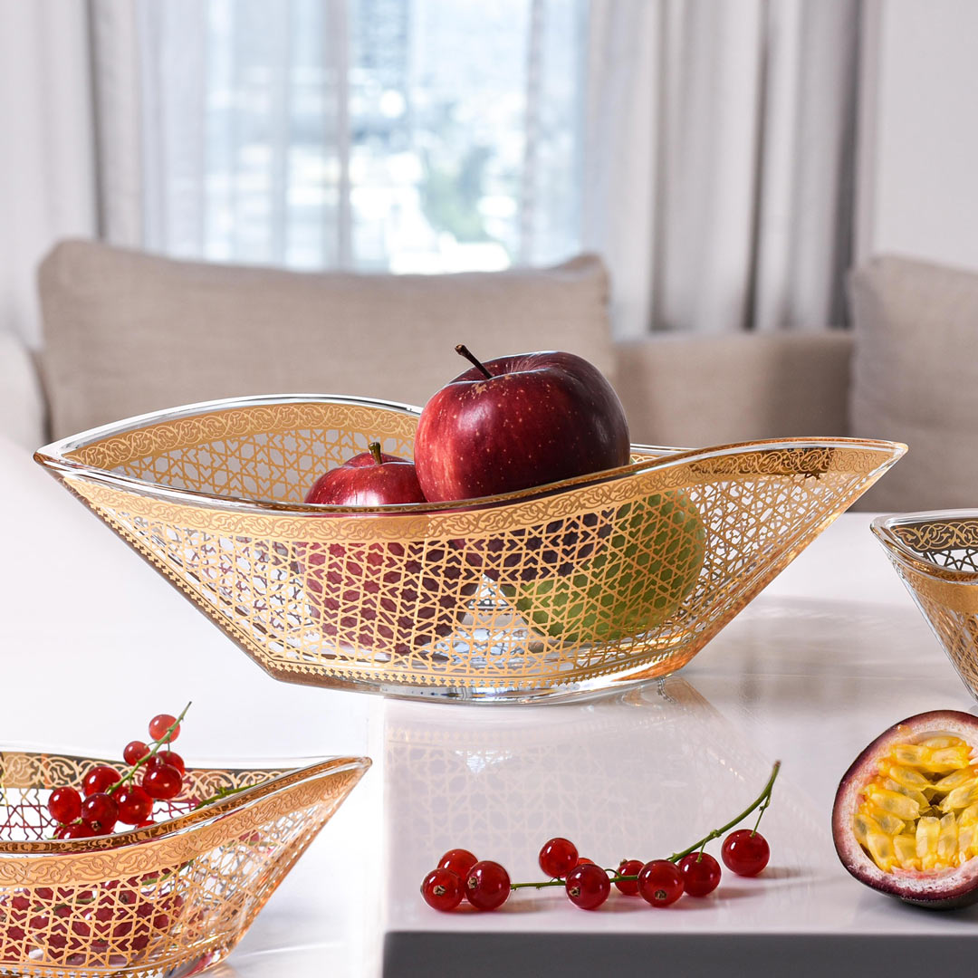 Dimlaj Cordoba Large Serving Bowl (Gold) - Premium Serving Bowls from Cordoba By Dimlaj - Just $265! 