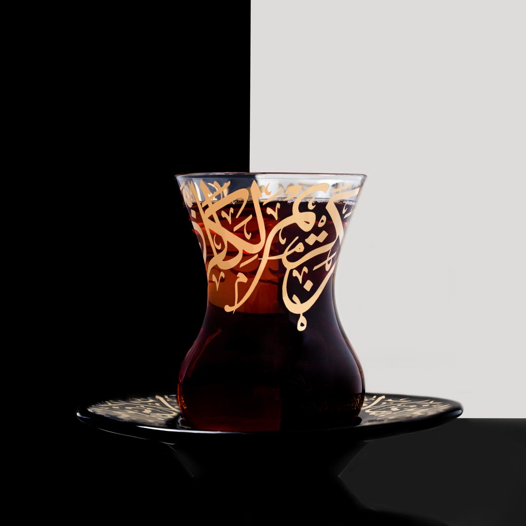 Dimlaj Kareem Set of 6 Pcs Tea Cups and Saucers (Gold) - Premium Tea Cups from Kareem By Dimlaj - Just $375! 