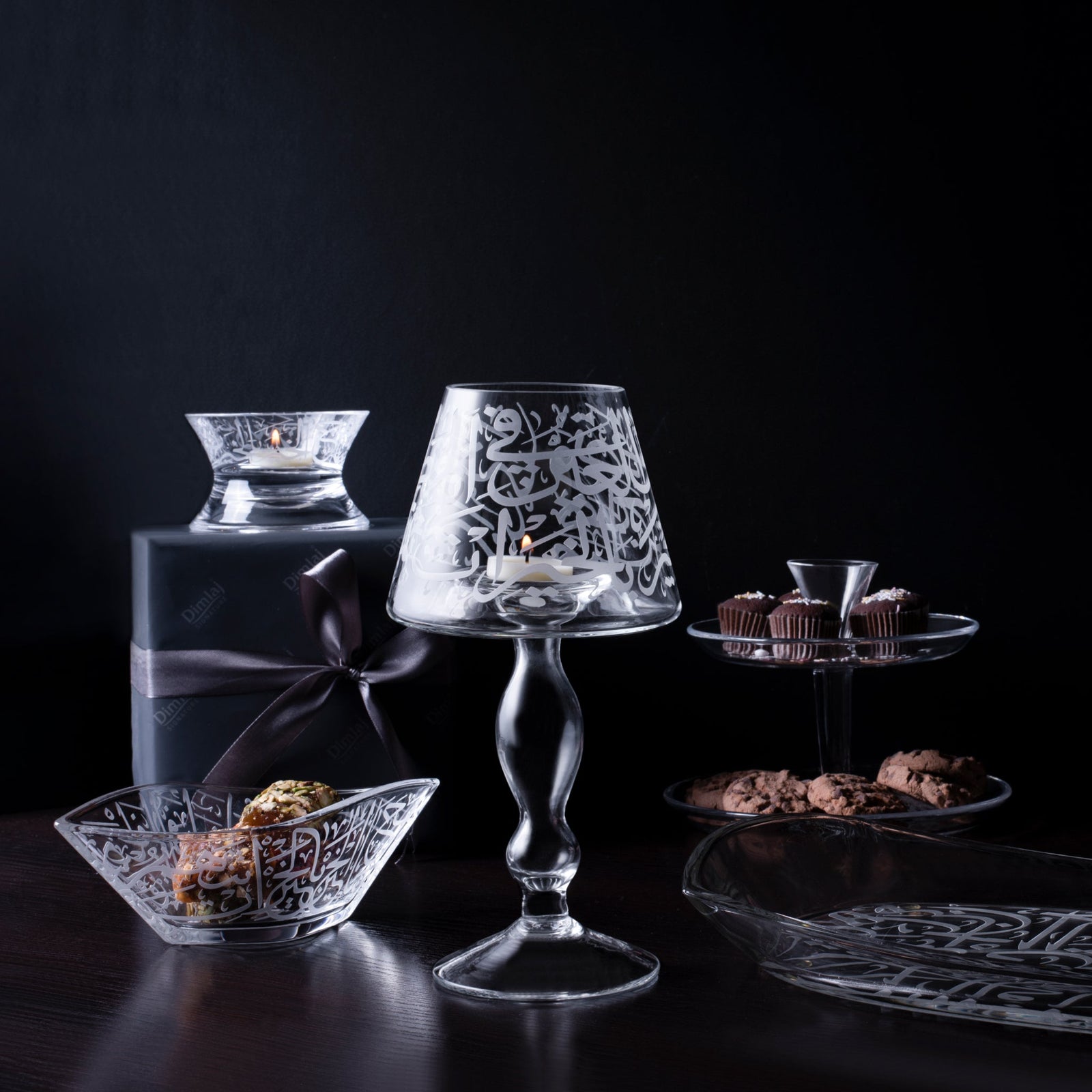 Dimlaj Thuluth Candle Holder (Engraved) - Premium Candle Holders from Thuluth By Dimlaj - Just $370! 