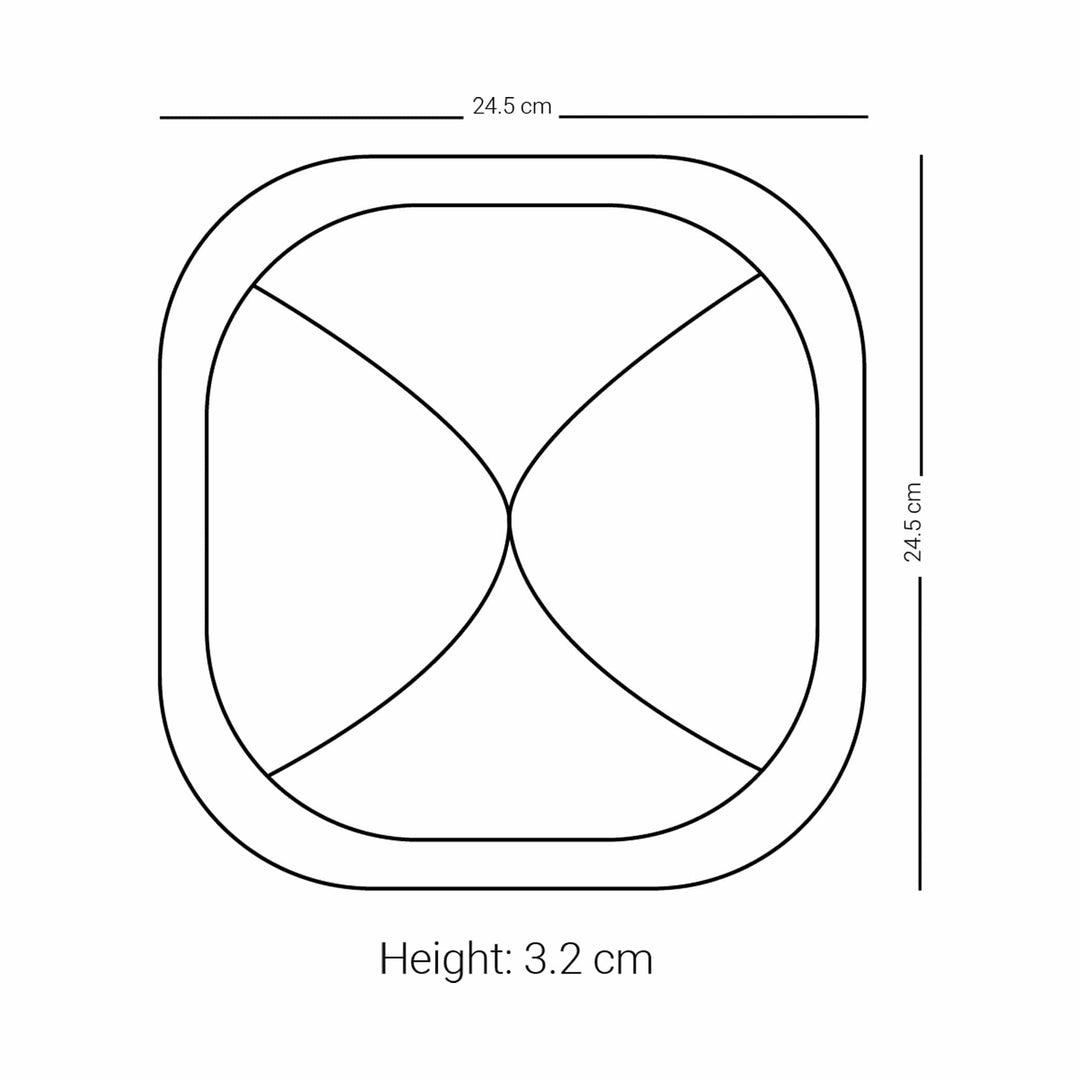 Dimlaj Suroor Divider Plate (Platinum) - Premium Glass Plates from Suroor By Dimlaj - Just $128! 