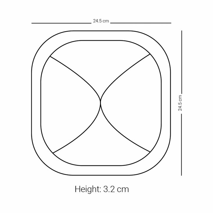 Dimlaj Suroor Divider Plate (Platinum) - Premium Glass Plates from Suroor By Dimlaj - Just $128! 