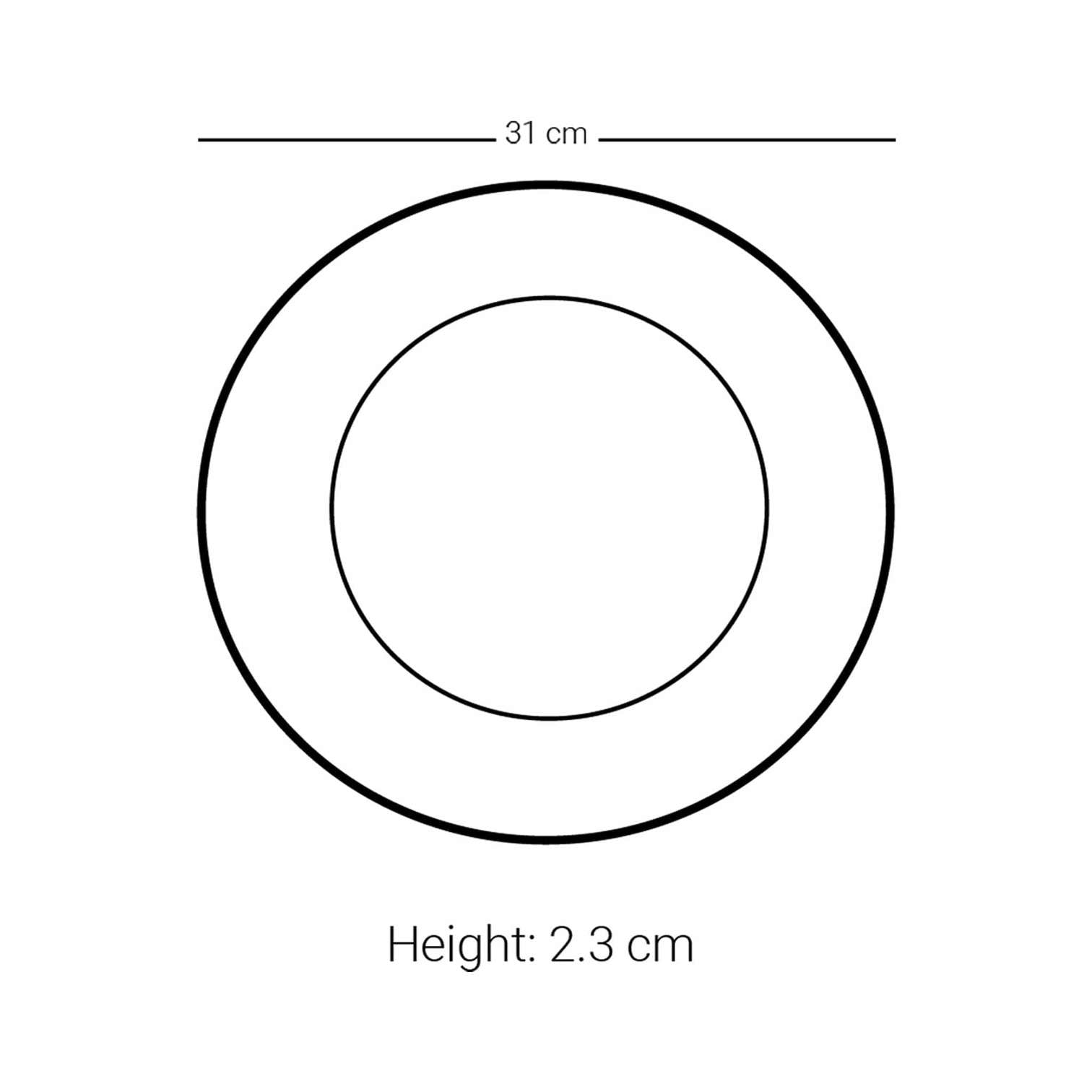 Dimlaj Kareem Large Charger Porcelain Plate (Platinum) - Premium Porcelain Plates from Kareem By Dimlaj - Just $265! 